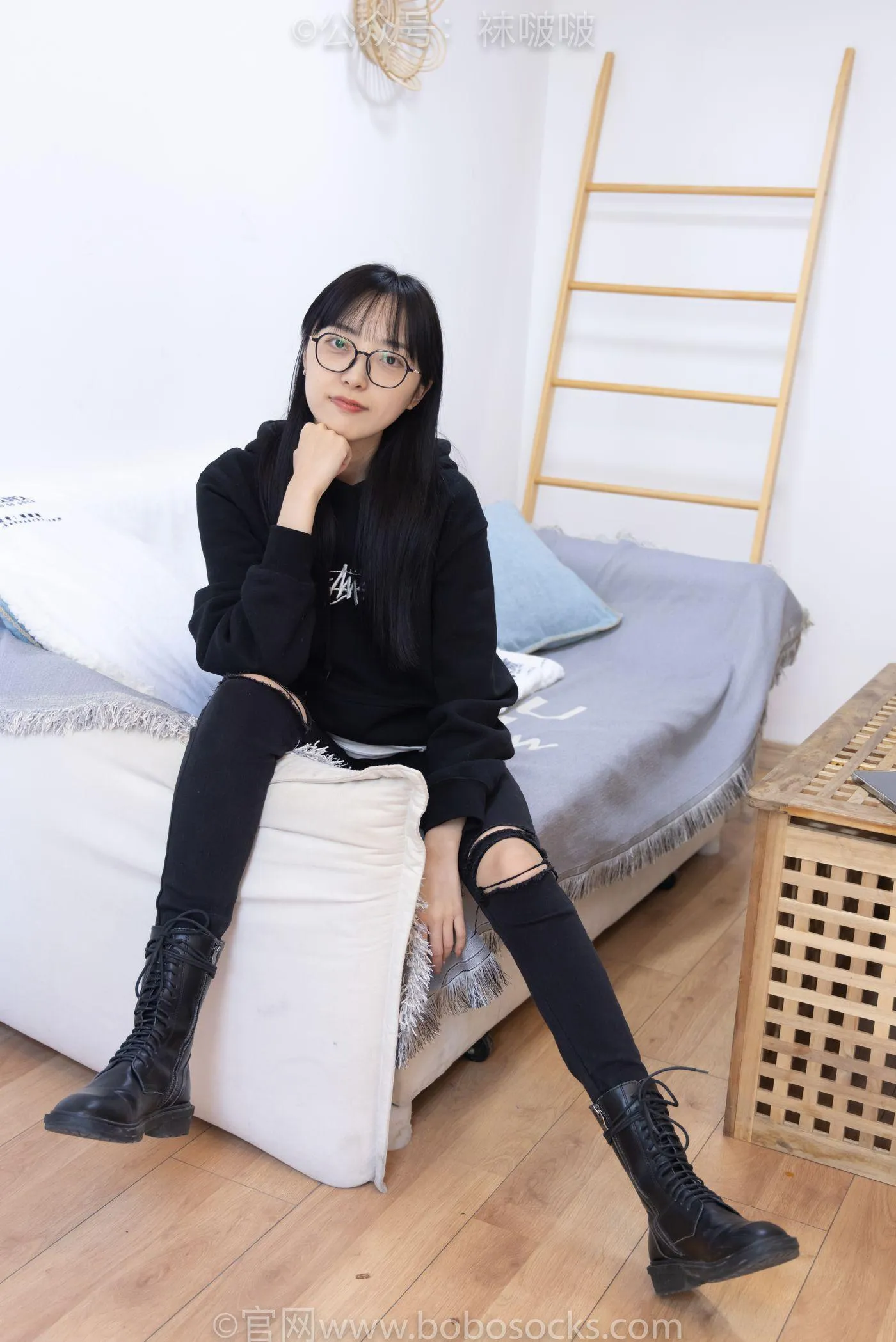 [BoBoSocks袜啵啵]NO.061 稚予-短靴、白棉袜、裸足 [145P]插图7